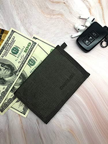 Vista 7 de Chameleon Velcro Bifold Mens Wallet-Military Tactical Men Wallet- Canvas Thin Front Pocket Travel Bi-Fold Wallet-Best Nylon Travel Pouch