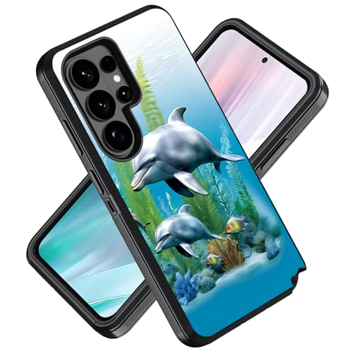 ZXHSBROK for Samsung Galaxy S26 Ultra Case, Military Grade Heavy Duty 3-Layer Shockproof Drop Protective Cover for Samsung Galaxy S26 Ultra 5G 6.9" 2026, Dolphin