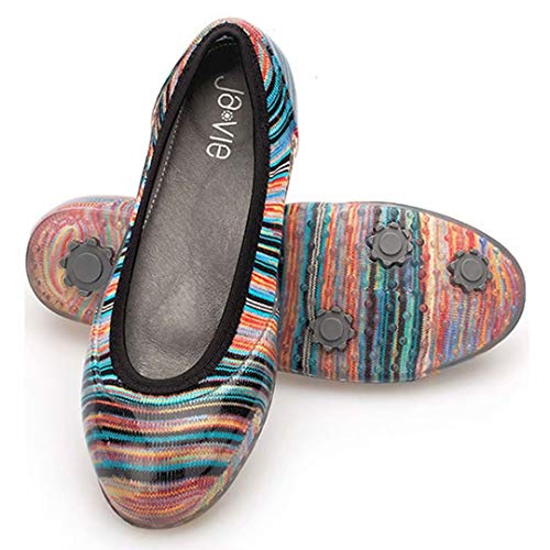 ja vie Comfortable Women Ballet Flats - Waterproof Foldable Shoes with Leather Cushioned Insole for Walking/Driving… - Image 3