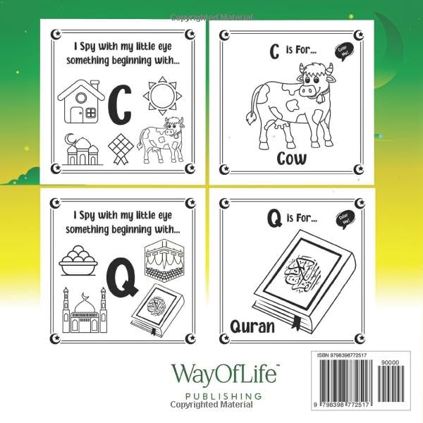 I Spy Eid Al Adha Book for Kids Ages 2-5: Celebrate Eid with 26 Fun and Educational Alphabet Puzzles and Coloring Pages for Muslim Children, Toddlers, And Preschoolers(Islamic Books for Kids)