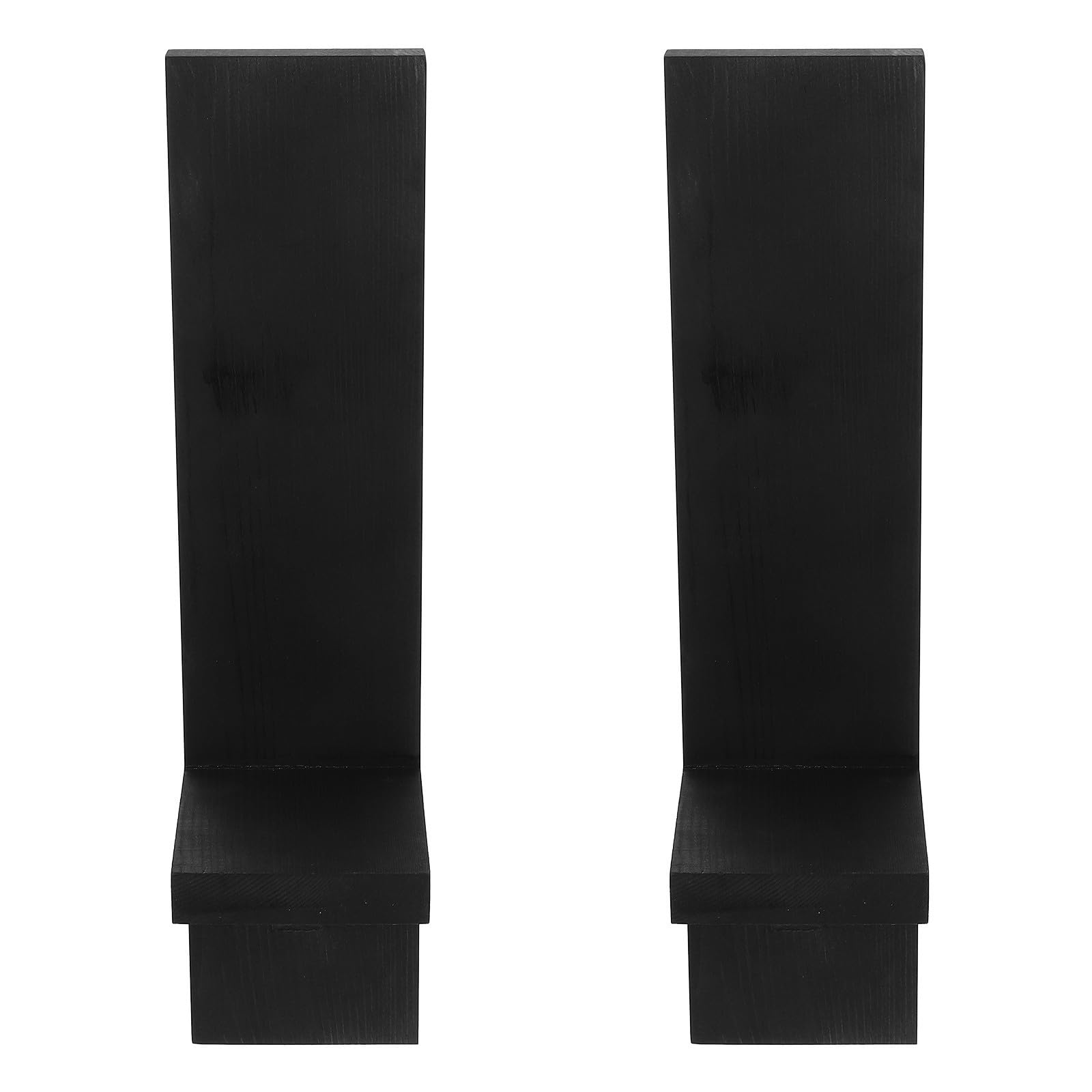 2 Piezas Candelabro de Pared de Madera Negro para Bodas y Fiestas