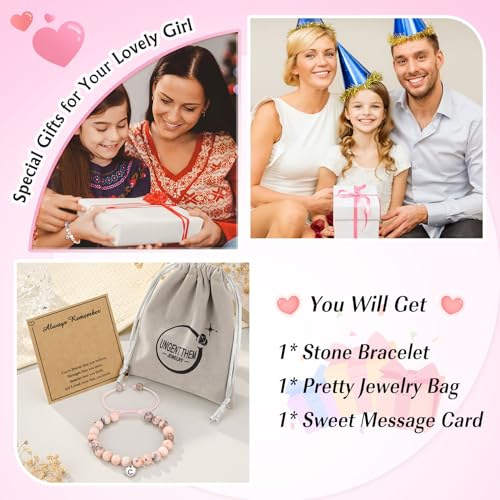 UNGENT THEM Letter Initial Charm Bracelets Gifts for Teen Girls Jewelry Women Teenage Teen Birthday Christmas Valentines 6