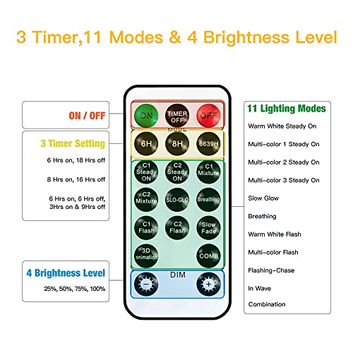 Ollny Icicle Christmas Lights Outdoor 306Led 25Ft-Color Changing Icicle Lights With Remote 11Modes Connectable Timers Waterproof Plug In, For House Outside Indoor Yard Patio, Warm White To Multicolor #TOP7