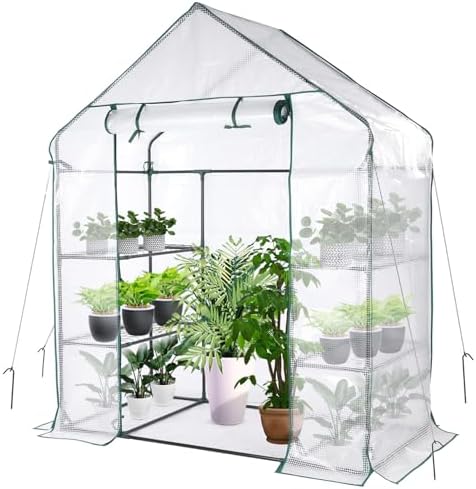 Amazon.com : Mini Greenhouse Transparent PVC Cover Portable Small ...