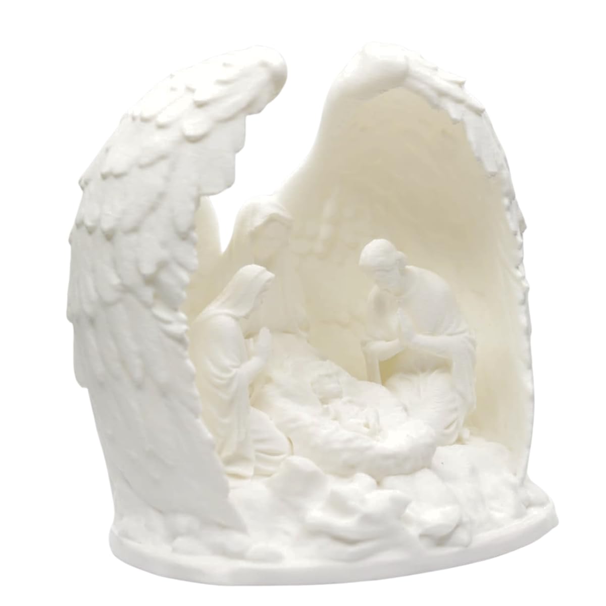 Nativity Angel Scene Tealight Holder with Free TEALIGHT | Holy Family Christmas Decor Showpiece | Angel Wings Night Lamp for Prayer Room, Living Room | Spiritual Home Decor & Gift Item-image-44