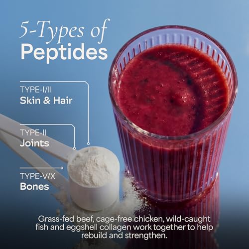 Wholesome Wellness Premium Multi Collagen Peptides Protein Powder for Women and Men, 5 Types of Hydrolyzed Collagen, Grass-Fed, Non-GMO & Unflavored, Pure Protein for Youthful Skin & Joint Recovery