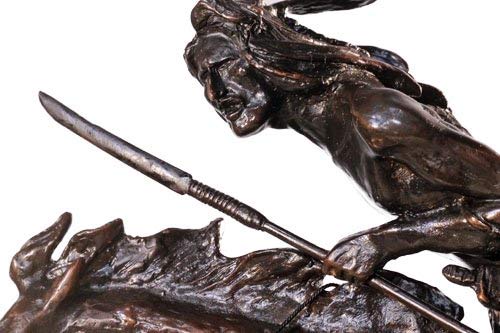Artistic Solutions Pure Bronze Sculpture Statue Cheyenne By Frederic Remington Monumental Size 4.5 Ft Tall #TOP4