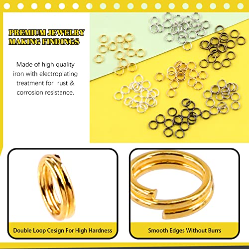 Mardatt 3502 Pcs 7 Colors Split Jump Rings Assortment Kit with Craft Jump Loop Opener and Needle Nose Pliers Double Closed Jump Rings Jewelry Findings for DIY Earring Necklace Bracelet Crafting - Image 3