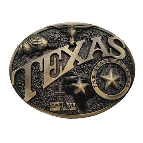 Xwest Modern Texas Brass Heritage Belt Buckle Boucle de ceinture