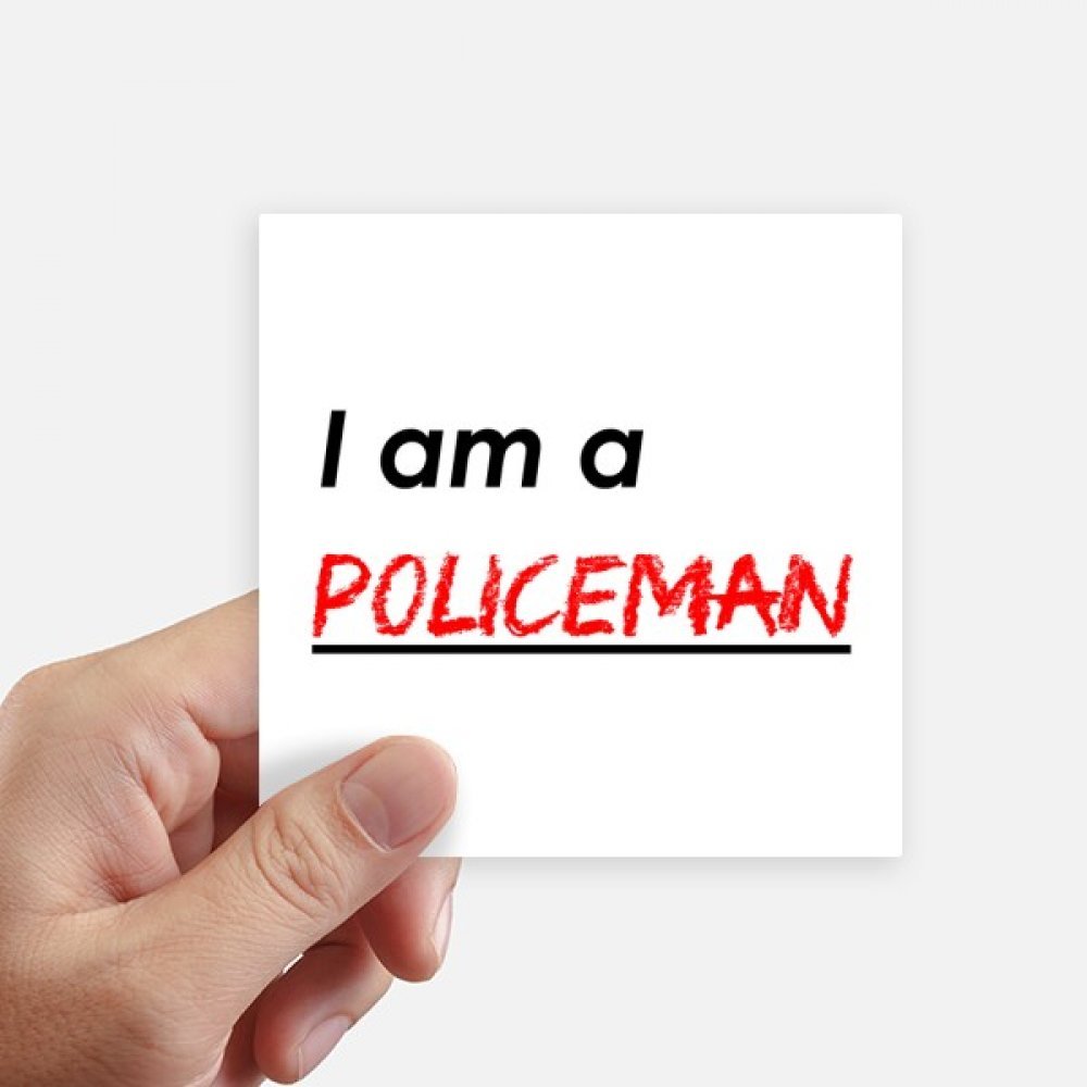 Autocollant Agent de Police carré 10cm DIYthinker pour ordinateur et moto x8