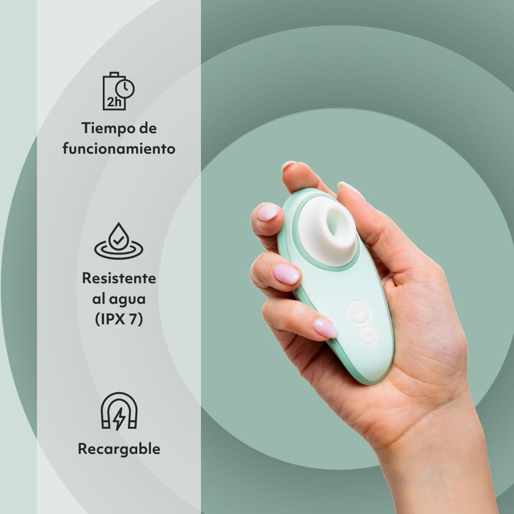 Womanizer Liberty 2 Succionador de clítoris femenino | Vibrador mujer con succión de clítoris | Estimulador de clítoris femenino con 8 niveles de intensidad | Resistente al agua | Recargable | Sage