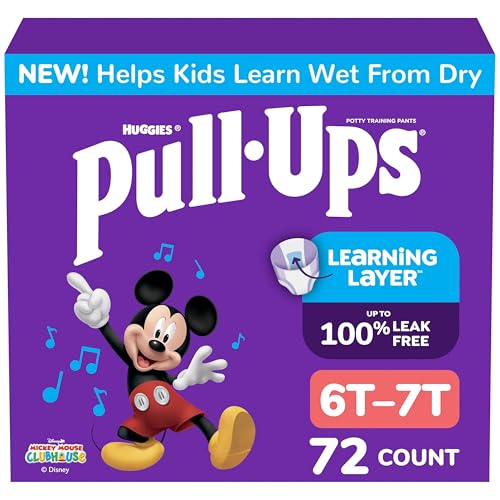 Pull-Ups Boys Potty Training Pants Size 6T-7T Training Underwear (55-75 lbs) 72 Count