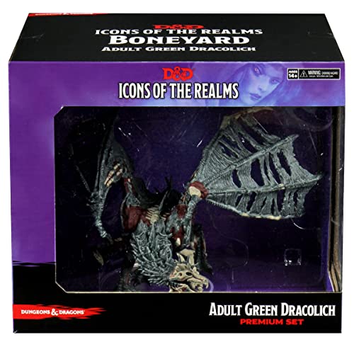 WizKids Adult Green Dracolich - Boneyard DandD Icons of Realms Gargantuan Mini – Bild 3