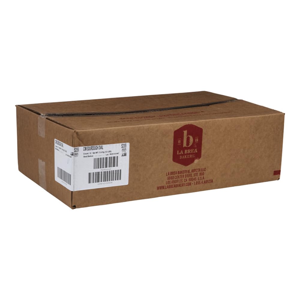 Labrea Bakery Country White Sourdough Oval Bread Loaf, 12 Ounce -- 12 per case.