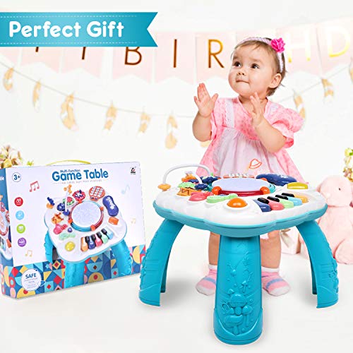HINZER Activity Table Musical Baby Toys Toddler Activity Tables for Baby Infants Educational Learning Toys Sit-to-Stand Discover Table Toddler Boys & Girls Toys for 1 2 3 Years Old 6 Months Up - Thumbnail 6