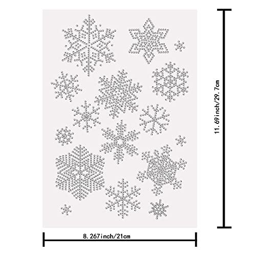 Transfert thermocollant flocon de neige en strass pour personnalisation de vetements - 3