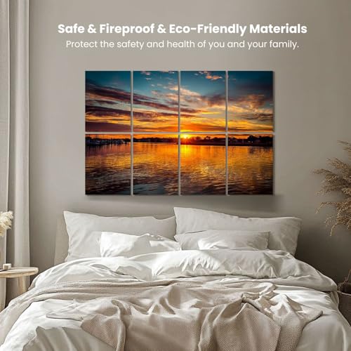 Paquete de 8 Paneles Acústicos Decorativos Kanworse Texas Sunset 48"x32" para Aislamiento y Reducción de Ruido miniatura 4