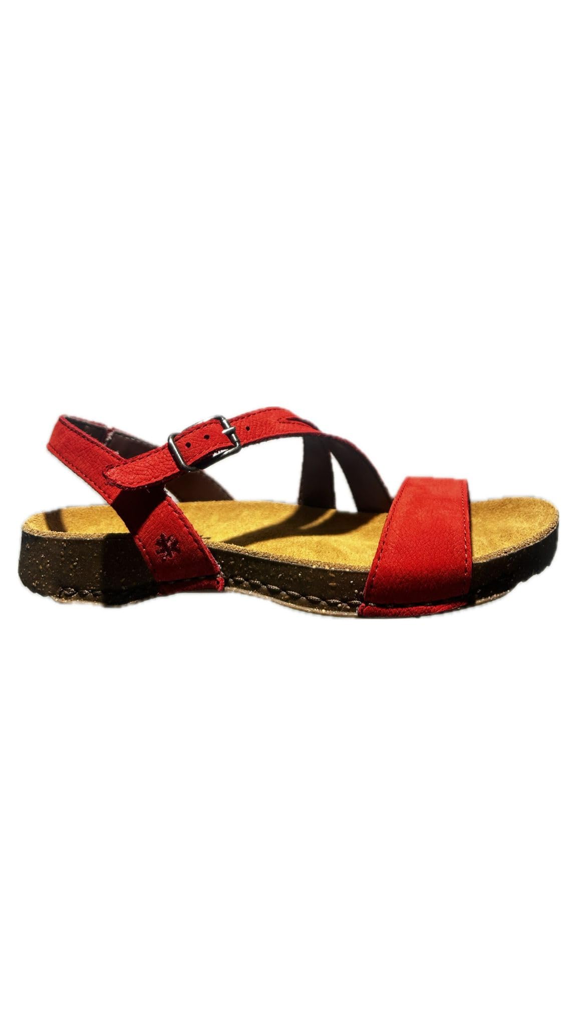 Art Women's 1045 I Breathe Flat Sandal, red, 4 UK