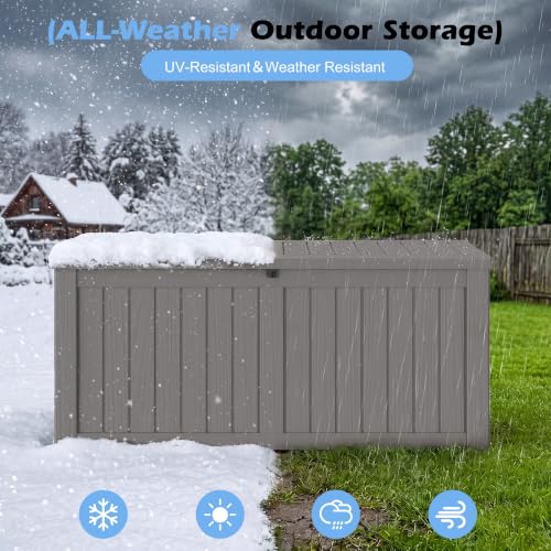 Image of Outdoor Storage Box Waterproof, 160 Gallon Deck Box For Patio Storage