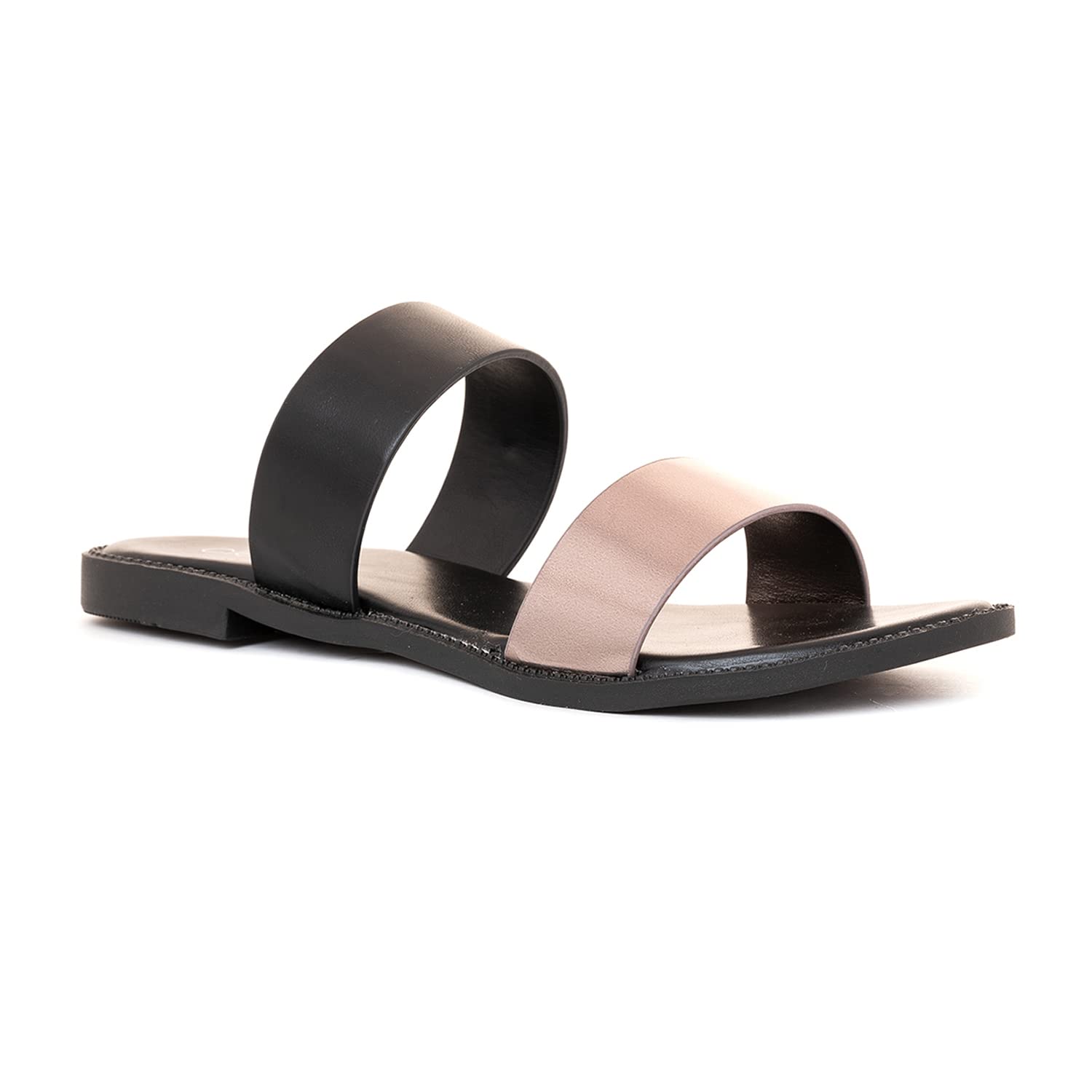 Khadims Cleo Black Flat Slip On Sandal for Women (5730296) (B0BXXJK35M) Amazon Price History, Amazon Price Tracker