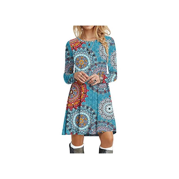 T Shirt Dresses Casual Swing Dress 