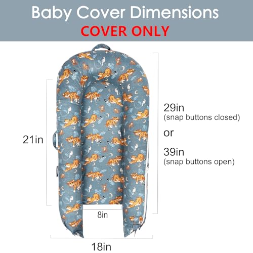 Image of Mexxi Infant Lounger Baby Nest Replacement Cover | Hypoallergenic | Premium | [Fits Dockatot Deluxe+] (Cover Only) (Leopard)