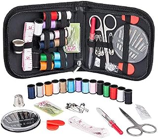 Haobase Sewing Kit for Traveler, Adults, Beginner, Emergency, DIY Sewing Kit Supplies Including Scissors, Thimble, Thread, Sewing Needles, Tape Measure etc (128 Sewing Kit)