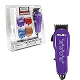 Wahl Professional - Taper 2000 Adjustable Cut, Corded Electric Hair Clipper with Black Blade Attachment Guards for Smooth Haircutting for Professional Barbers and Stylists - Model 8472-700