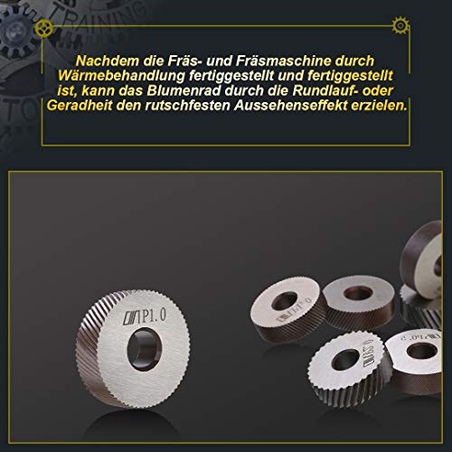 Ruota zigrinata in acciaio, 7 pezzi, strumento