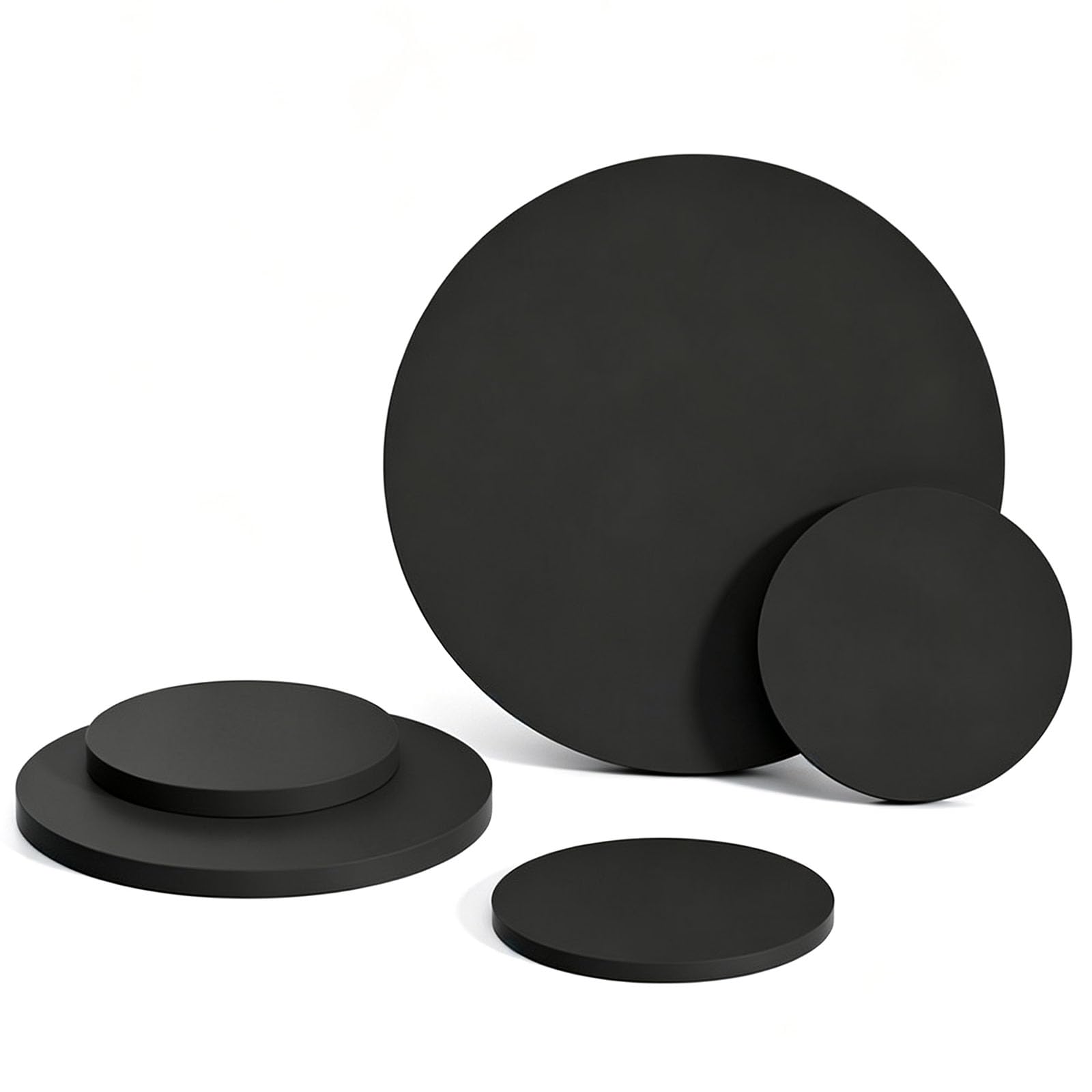 Silikonplatte Silikonmatte Silikonkissen Runde Schwarz Dia7,5Cm