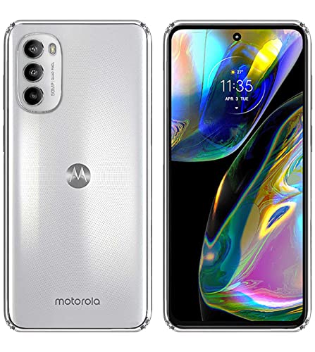 Image of Soft Silicone Flexible Transparent Back Cover Compatible with Motorola Moto G82 5G / G52