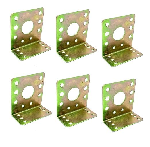 SP Electron Pack of 6 Pcs DC Geared Motor Clamp L Shaped Motor Mount Mounting Bracket
