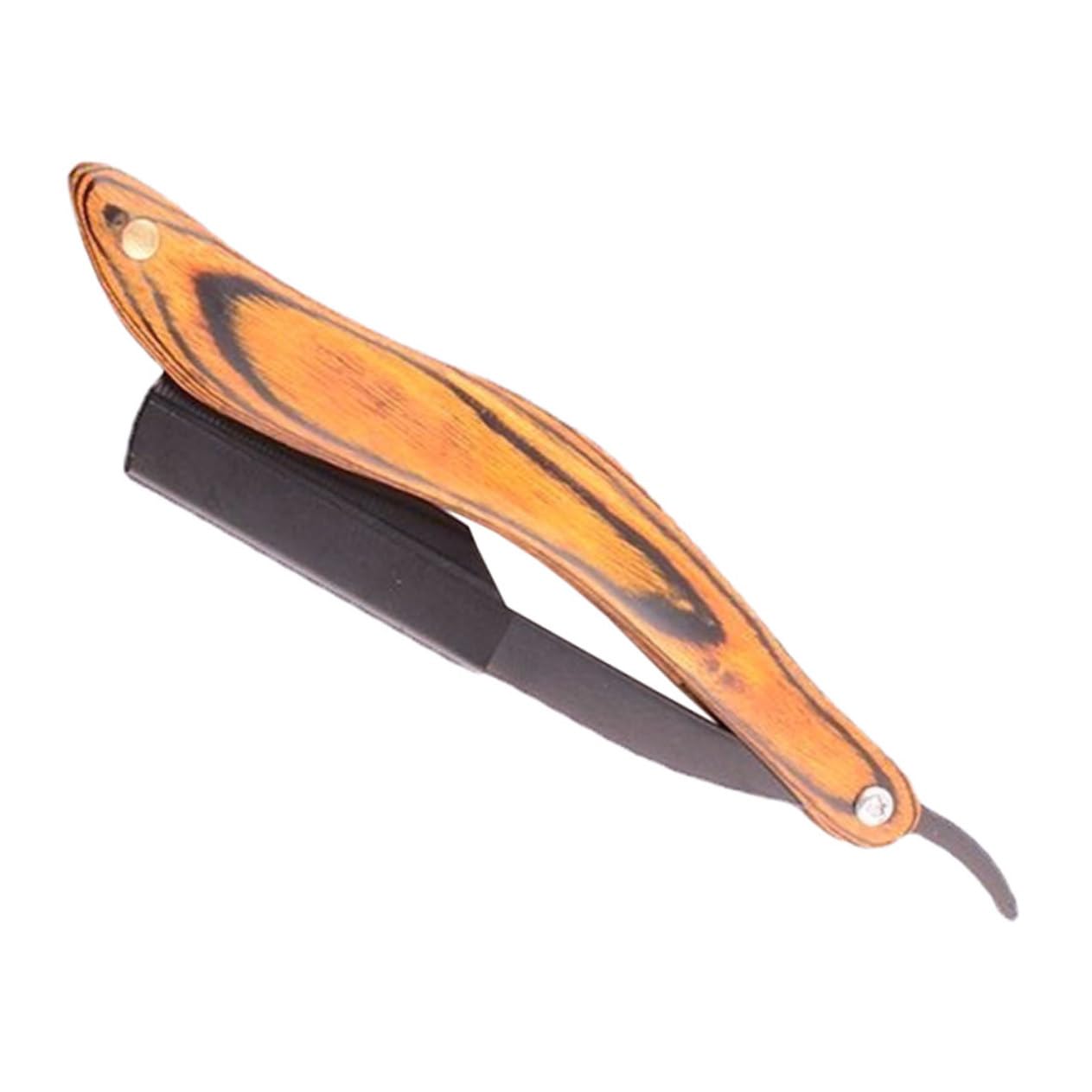 minkissy 5pcs Men's Manual Razor Wood Handle Stainless Steel Shaving Tool for Beard Travel