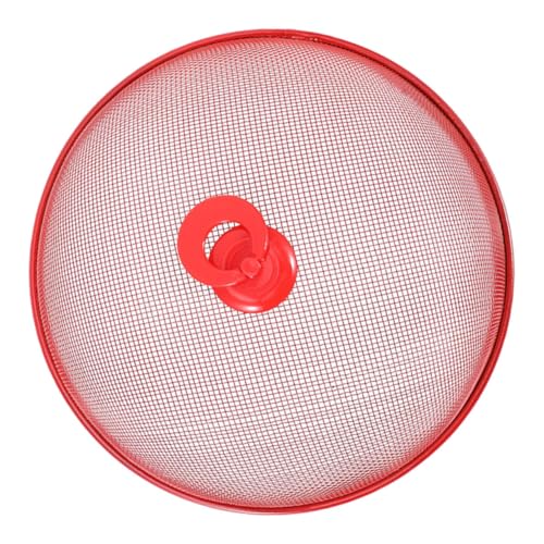 HOLIDYOYO 1 Pieza Cubierta de Comida Accesorios cocinita Anti Cubierta de Hierro Redes Protector de Alimentos Cubierta de Alimentos de prevención Hierro Forjado Rojo