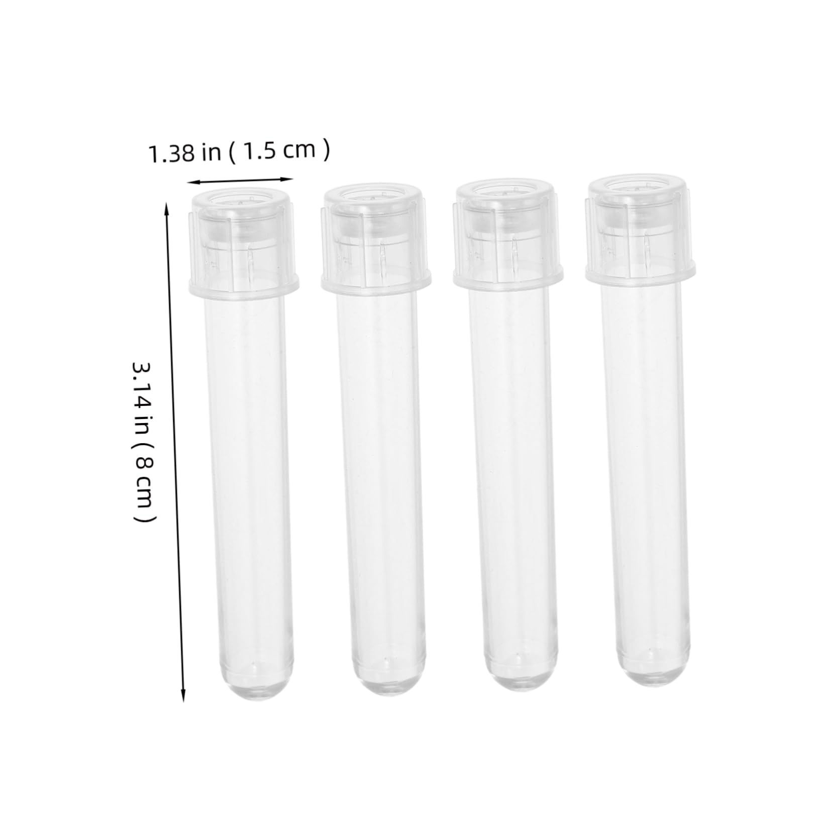 Mobestech 120pezzi Provette Plastica Con Coperchio Tubetti Per Campioni Di Liquidi e Cellule Per Laboratori e Uso Viaggi Trasparenti e Leggeri