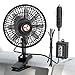 12 Volt Oscillating Fan, Portable Car Fan Wide-Bound Cooling Ventilation, Car DC Clip Fan, Truck, RV, Automotive 12v Fan