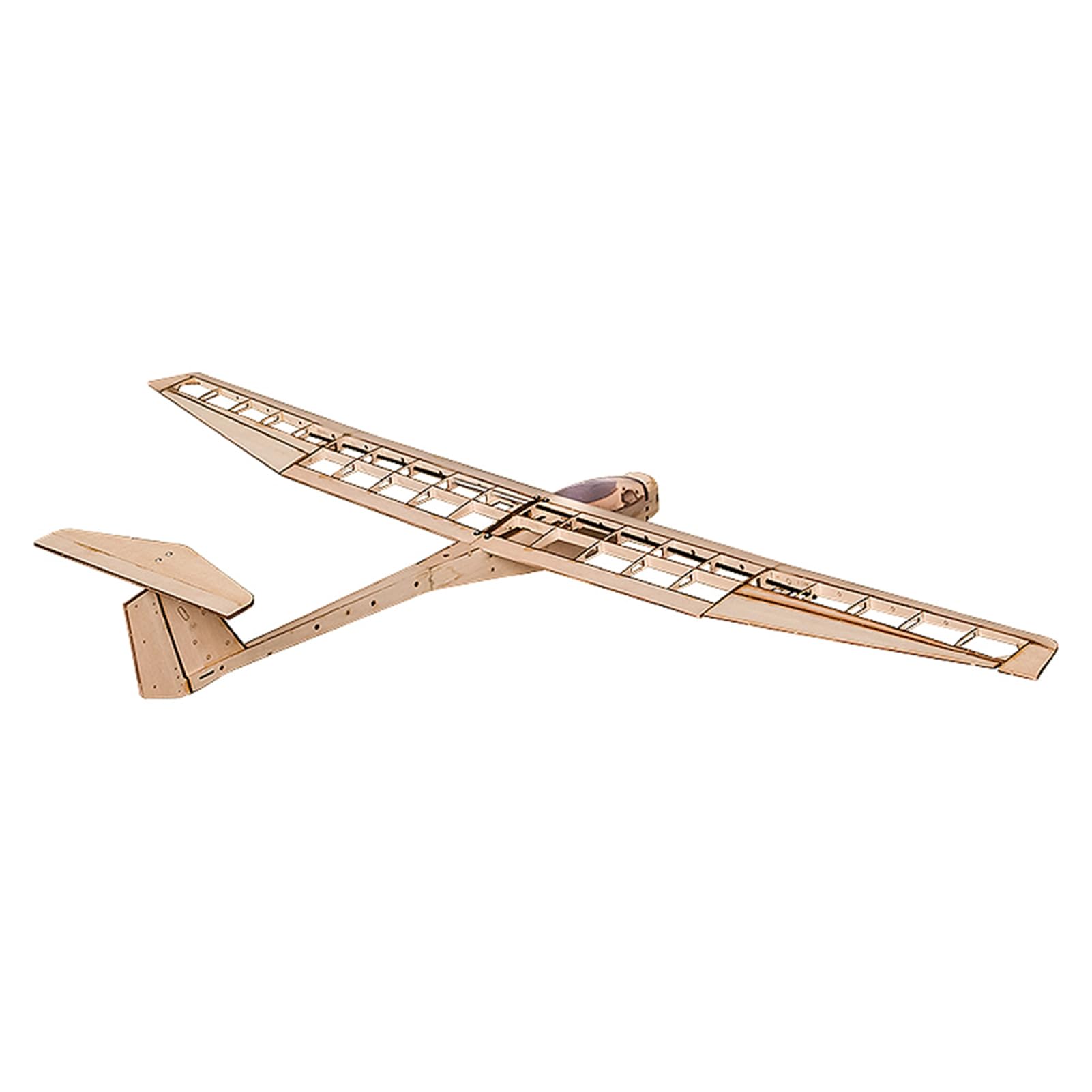 Domary Balsaholz-Flugzeug, RC-Flugzeug, Segelflugzeug, Starrflügel-Modellflugzeug, 1550 Mm Spannweite, Leicht zu Steuernde Holzstruktur, Kit mit Zubehörpaket für Neue Spieler
