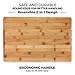 Bamboo Cutting Boards for Kitchen with Juice Groove [Extra-Large] Wood Cutting Board for Chopping Meat, Vegetables, Fruits, Cheese, Knife Friendly Serving Tray with Handles, 18 x 12.5 Inch