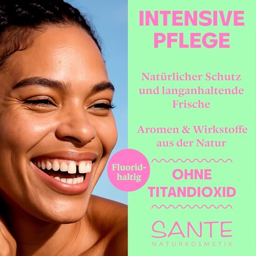 SANTE Naturkosmetik Minze Total Care Zahncreme - 75 ml - Zahnpasta mit Natrium-Fluorid… – Ansicht 2
