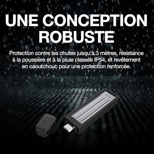 Seagate Ultra Compact 1To, SSD Extern, 1000MB/s, USB 3.1 Typ C, Data Rescue Service (STMX1000400)