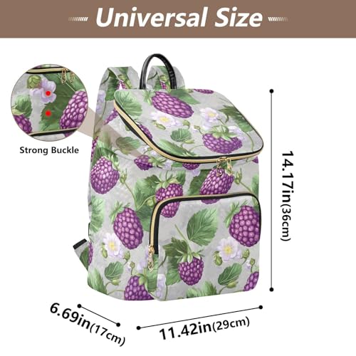 Fresh Dewberry Fruit Purplw Designed Backpack for Women Fashion Lightweight Day Back Women Shoulder Bag for Work Sports Travel bolso viajero para mujer3