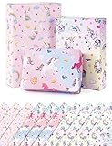 WERNNSAI Unicorn Wrapping Paper - 10 Sheet 20'' x 27'' Unicorn Gift Wrapping Paper Pink Princess Design for Girls Birthday Party Gift Packing Supply Baby Shower Party Favor