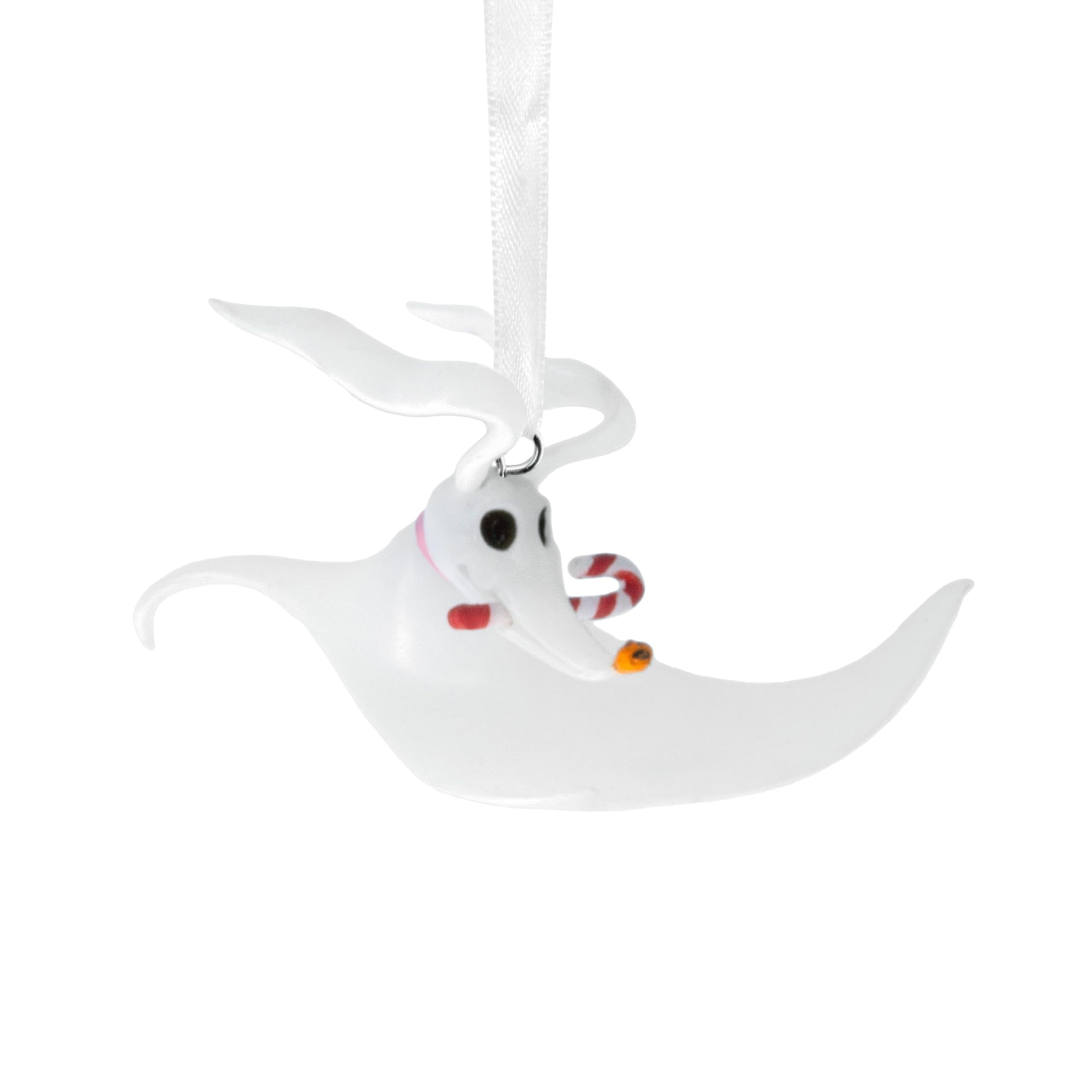 Hallmark Zero with Candy Cane Keepsake Hanging Ornament, The Nightmare Before Christmas, Tree Decoration, White