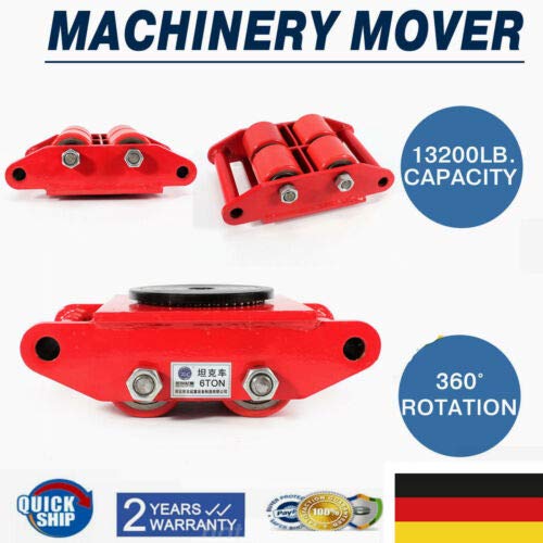 6T Plataforma Carro de transporte Yunrux Capacidad de carga pesada ruedas de transporte ruedas industriales Roller Panzerrollen Rollwagen Möbelroller Kistroller Paketwagen Transporthilfe con ruedas