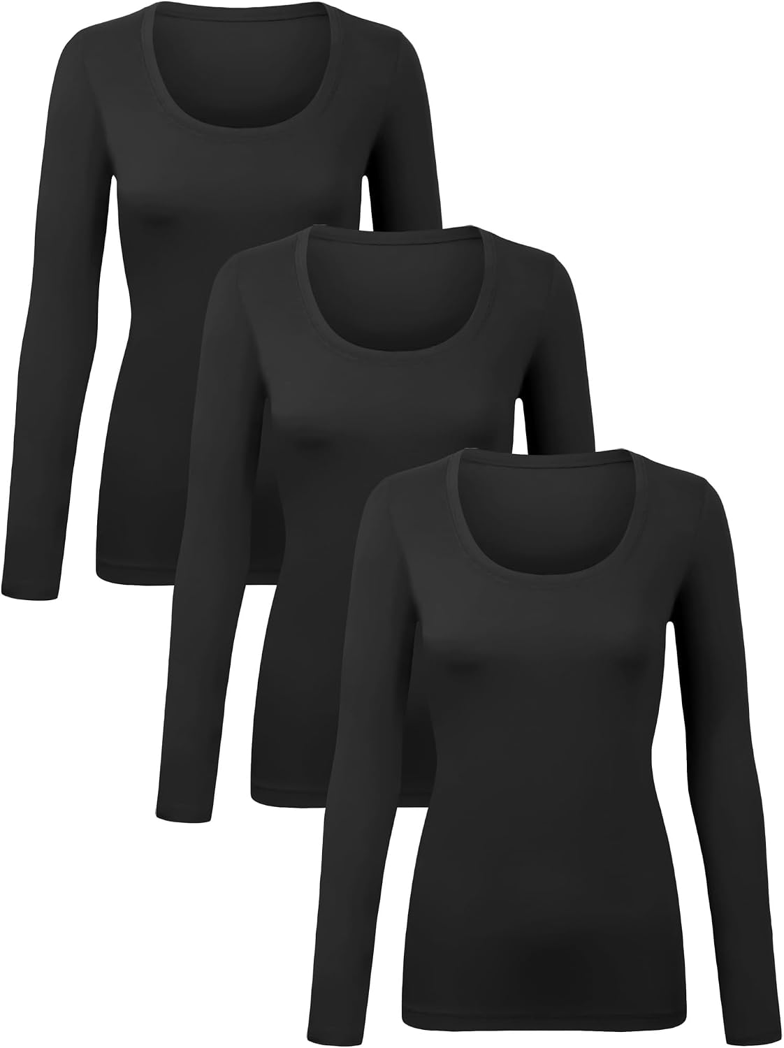 Cotton Long Sleeve T-Shirt Top Underscrub Tee Basic Undershirts