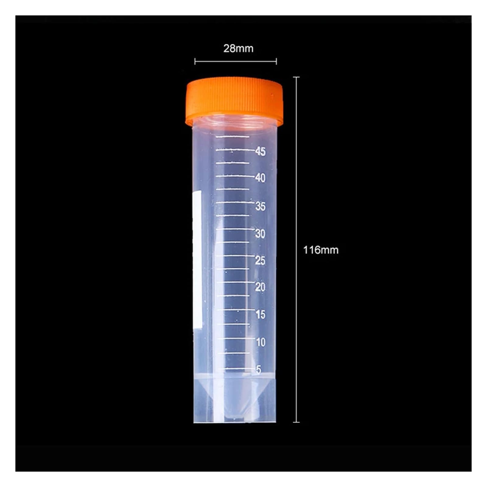 MENGKE 50ml Plastic Screw Cap Flat Bottom Centrifuge Test Tube Ep Tube With Scale Free-standing Centrifugal Tubes Laboratory Fittings(Blue-50Pcs)