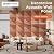 BUBOS Self-Adhesive Acoustic Wall Panels,6 Pack Wood-Pattern Soundproof Wall Panels, Total Size 70.8 x 47.2 Inches Decorative Sound Absorbing Panels for Studio, Home,Deep Diamond Weave