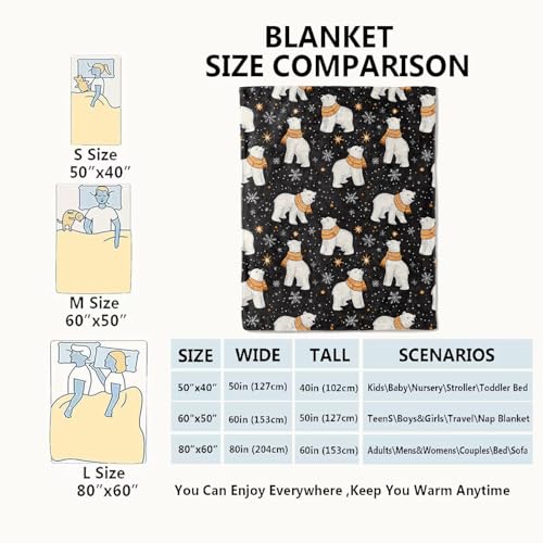 Whitepolarbearwinterblanketpeaceonearthblackthrowblanketsgiftsforkidswomanadultanimalloverlightweightsoftfleeceforsofacouchbedroommodernholidaydecor50x60in  Urban Country Home Decor White polar bear winter blanket peace on earth black throw blanketsgifts for kids woman adult animal loverlightweight soft fleecefor sofa couch bed room modern holiday decor 50x60in  urban country home decor