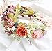 LLinfflr Floral Crown Flower Garland Headband Hair Wreath Floral Headpiece Halo Boho Party Prom Wedding Photos Orange