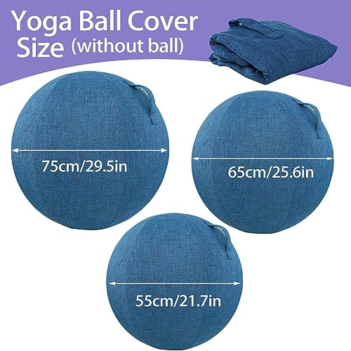 Funda para pelota de ejercicio de 85 cm con asa de transporte cómoda 4